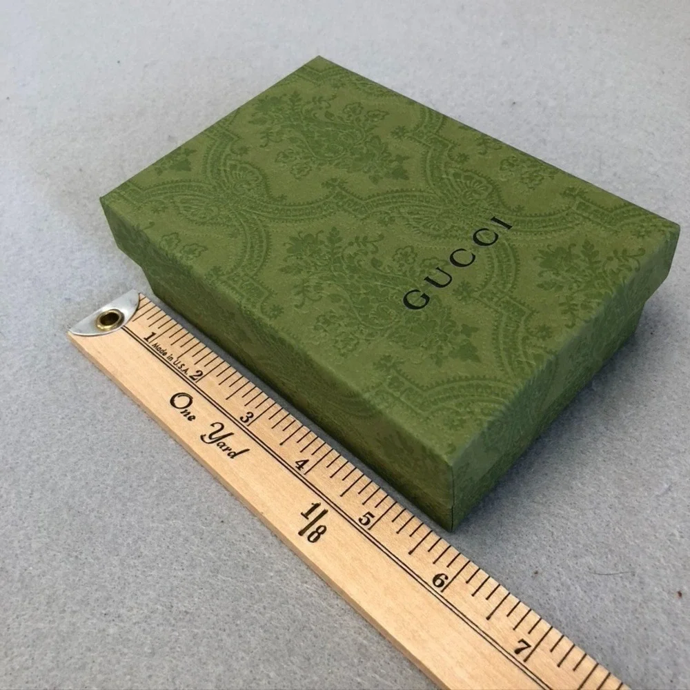 Authentic Gucci Gift Box Green Empty Storage Rectangle Small 5.5x4x2